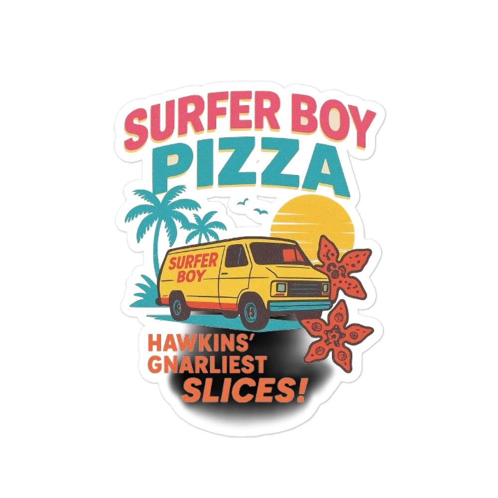 Surfer Boy Pizza Collection – Ride the Nostalgia Wave with Stranger Things! - Rare Plus Apparel!