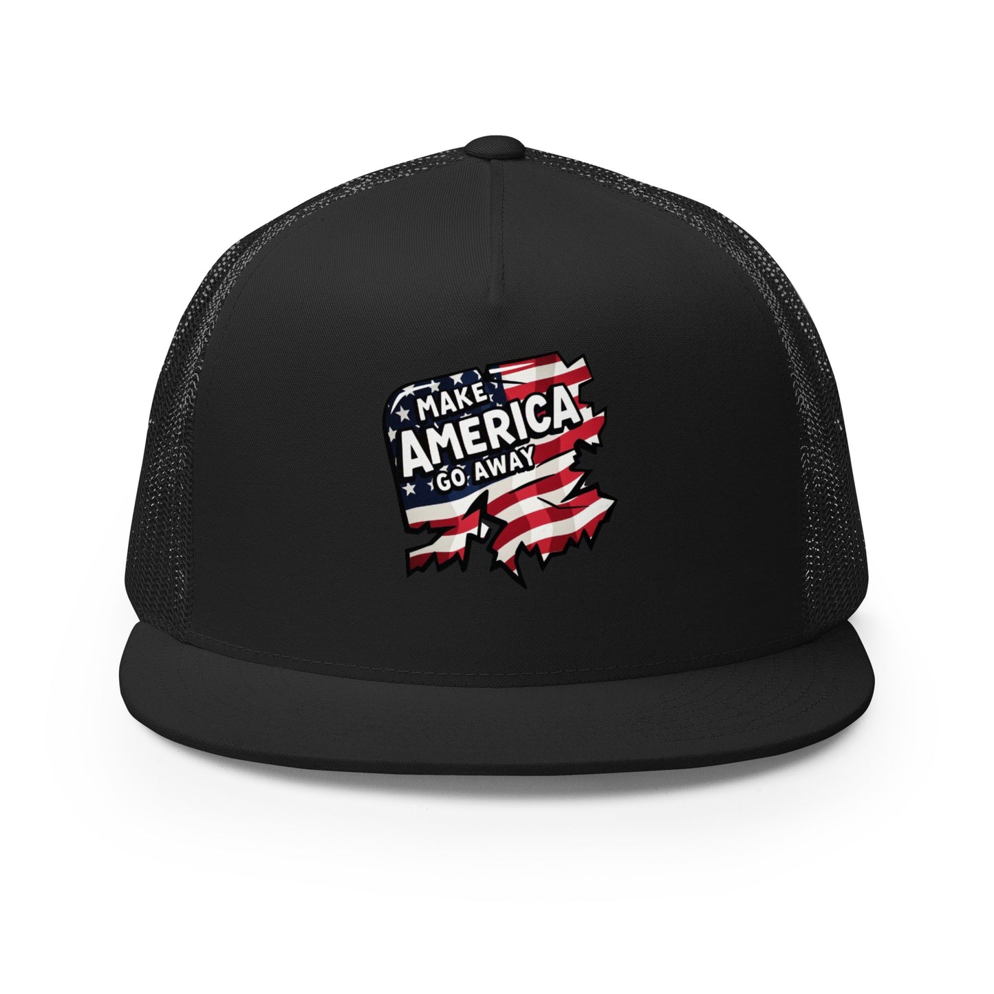 MAGA “Make America Go Away” Trucker Cap from Rare Plus Apparel – unique movie & pop culture inspired design.