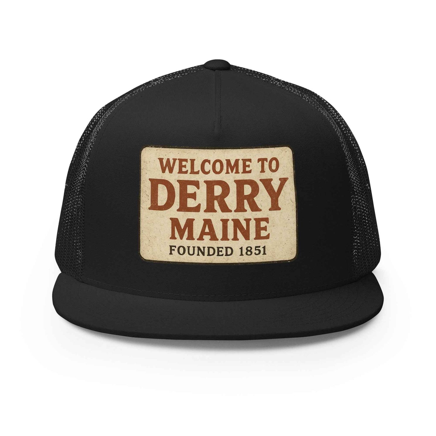 Welcome to Derry, Maine: Founded 1851 Cap Trucker Hat
