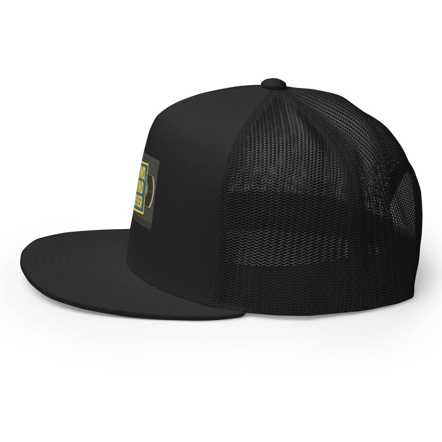 Be Kind, Rewind Forever Trucker Cap from Rare Plus Apparel – unique movie & pop culture inspired design.