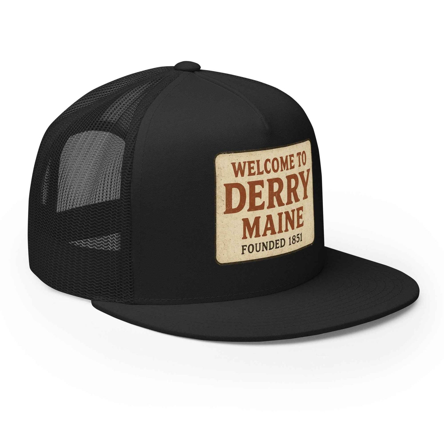 Welcome to Derry, Maine: Founded 1851 Cap Trucker Hat