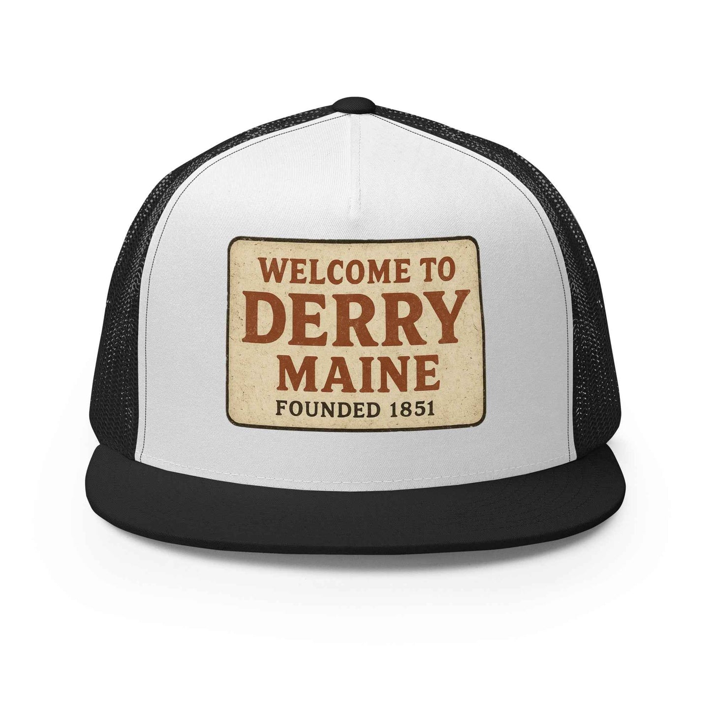 Welcome to Derry, Maine: Founded 1851 Cap Trucker Hat