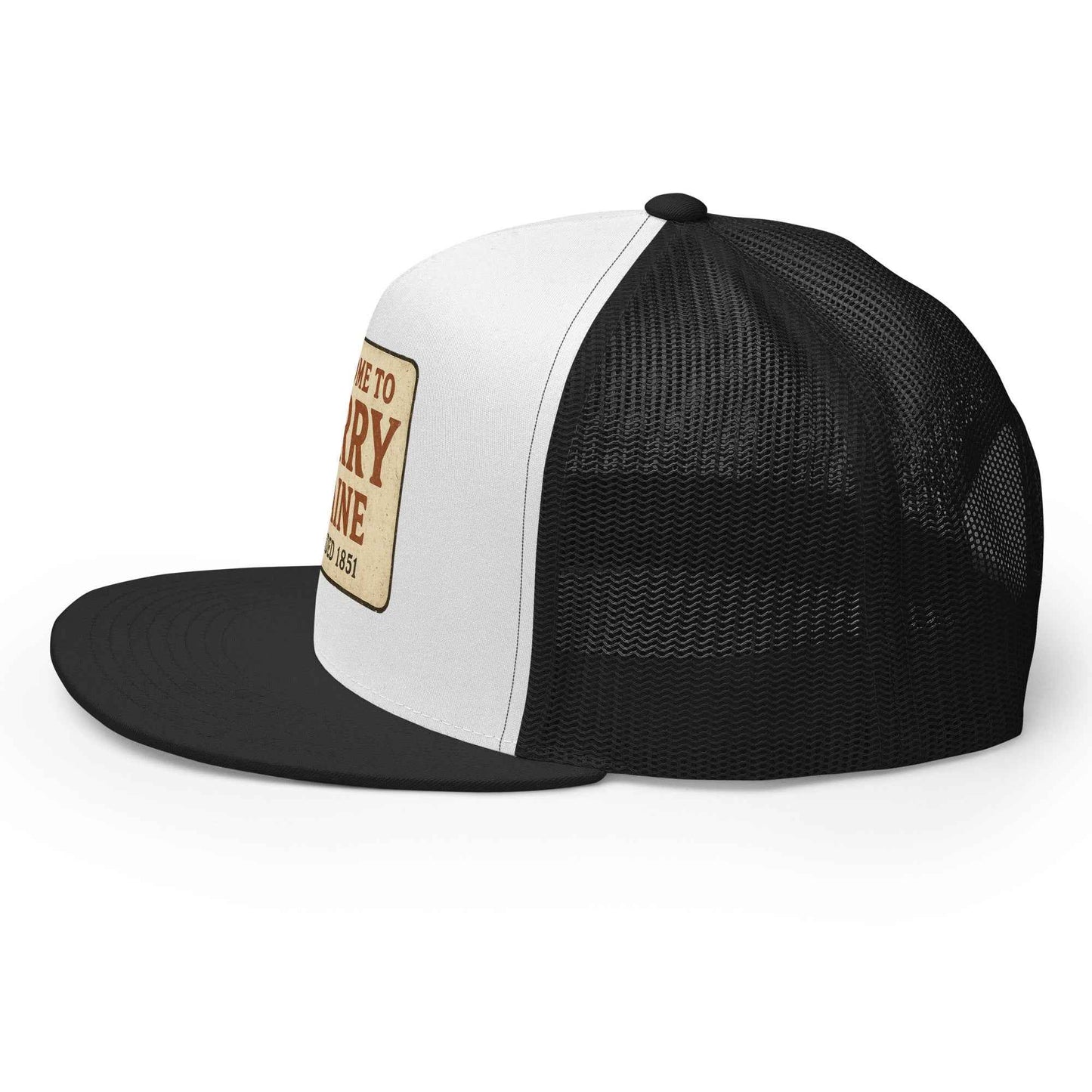 Welcome to Derry, Maine: Founded 1851 Cap Trucker Hat