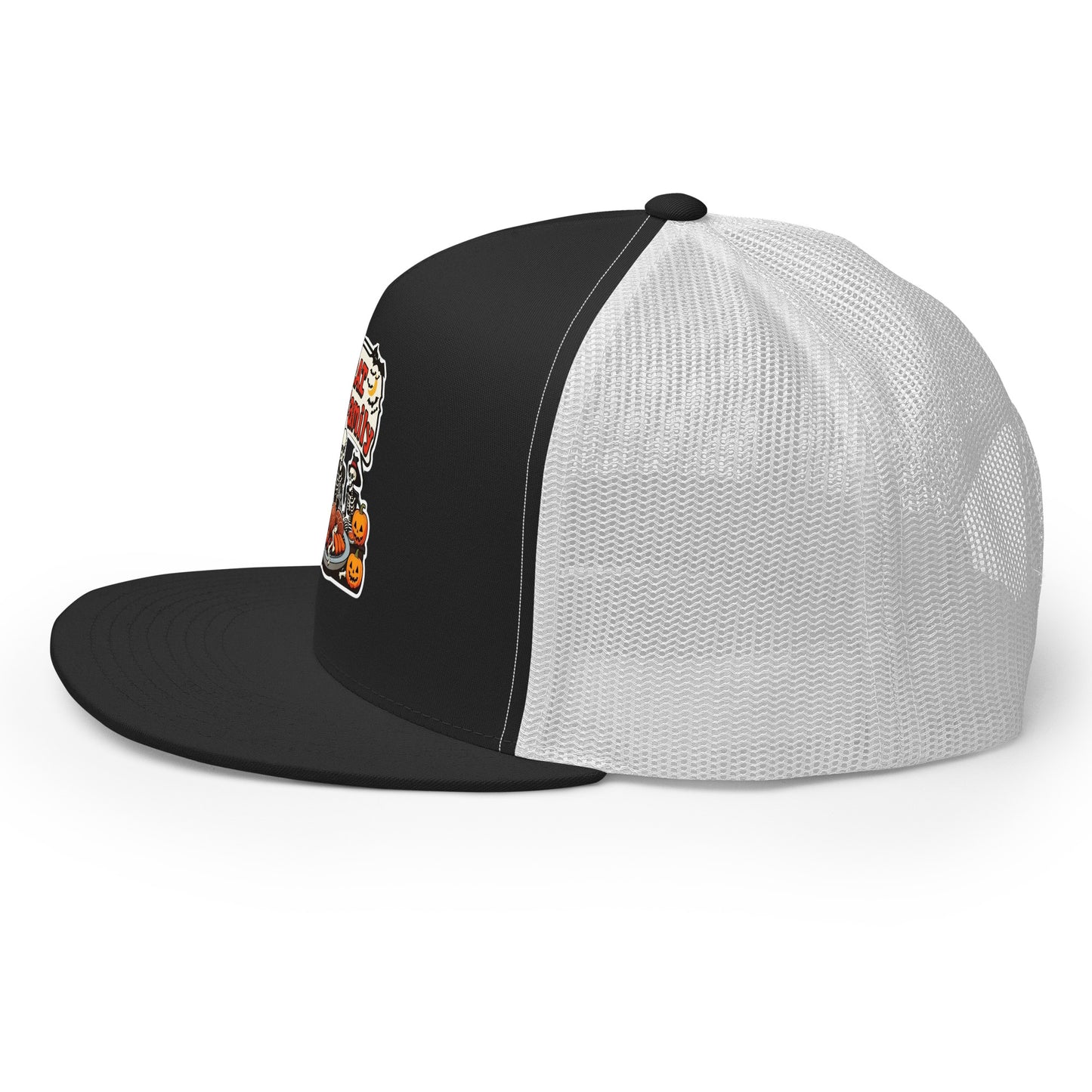 Meat The Family Trucker Cap from Rare Plus Apparel – unique movie & pop culture inspired design.