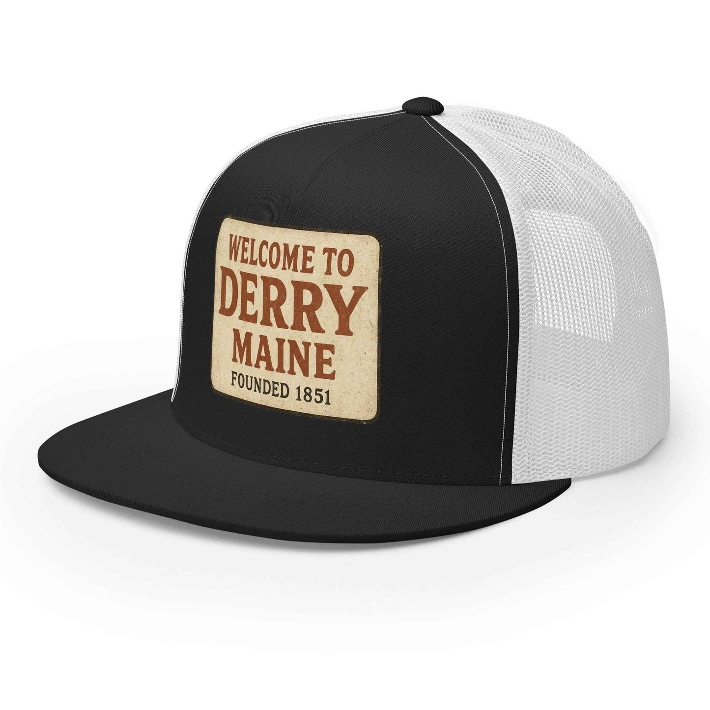 Welcome to Derry, Maine: Founded 1851 Cap Trucker Hat