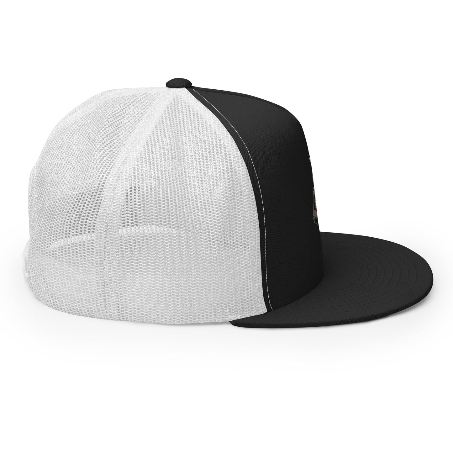 Cursed Media Trucker Cap from Rare Plus Apparel – unique movie & pop culture inspired design.