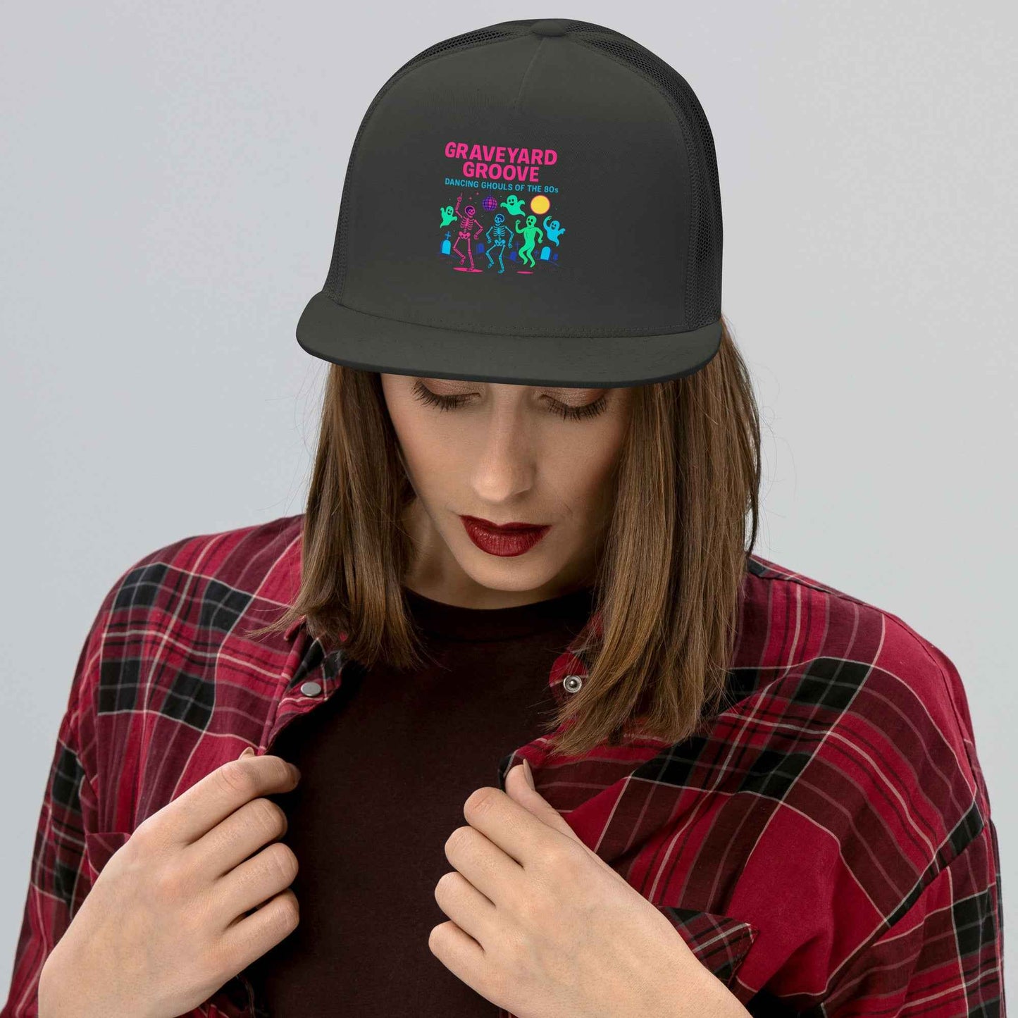 Graveyard Groove – Dancing Ghouls of the 80s Trucker Cap