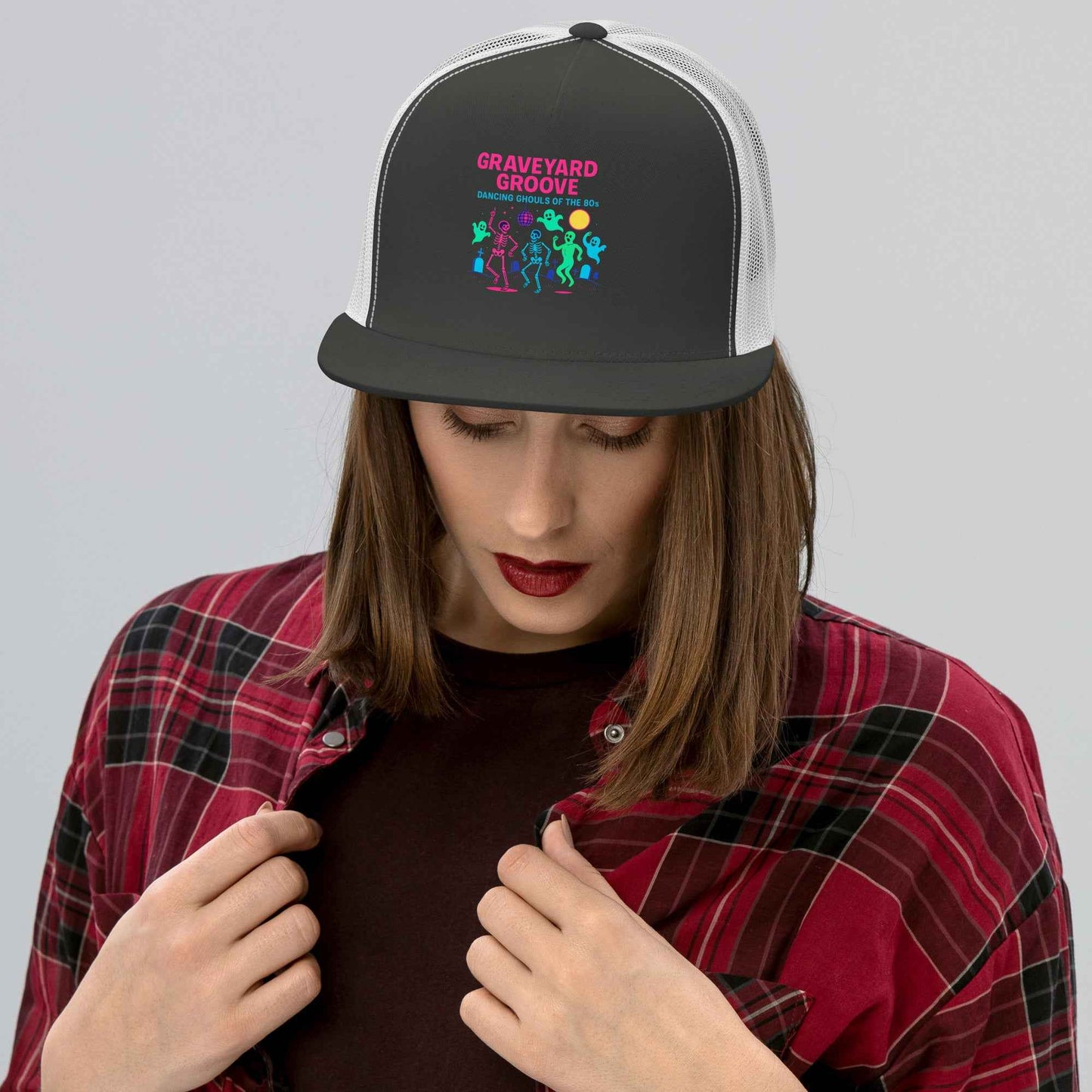 Graveyard Groove – Dancing Ghouls of the 80s Trucker Cap