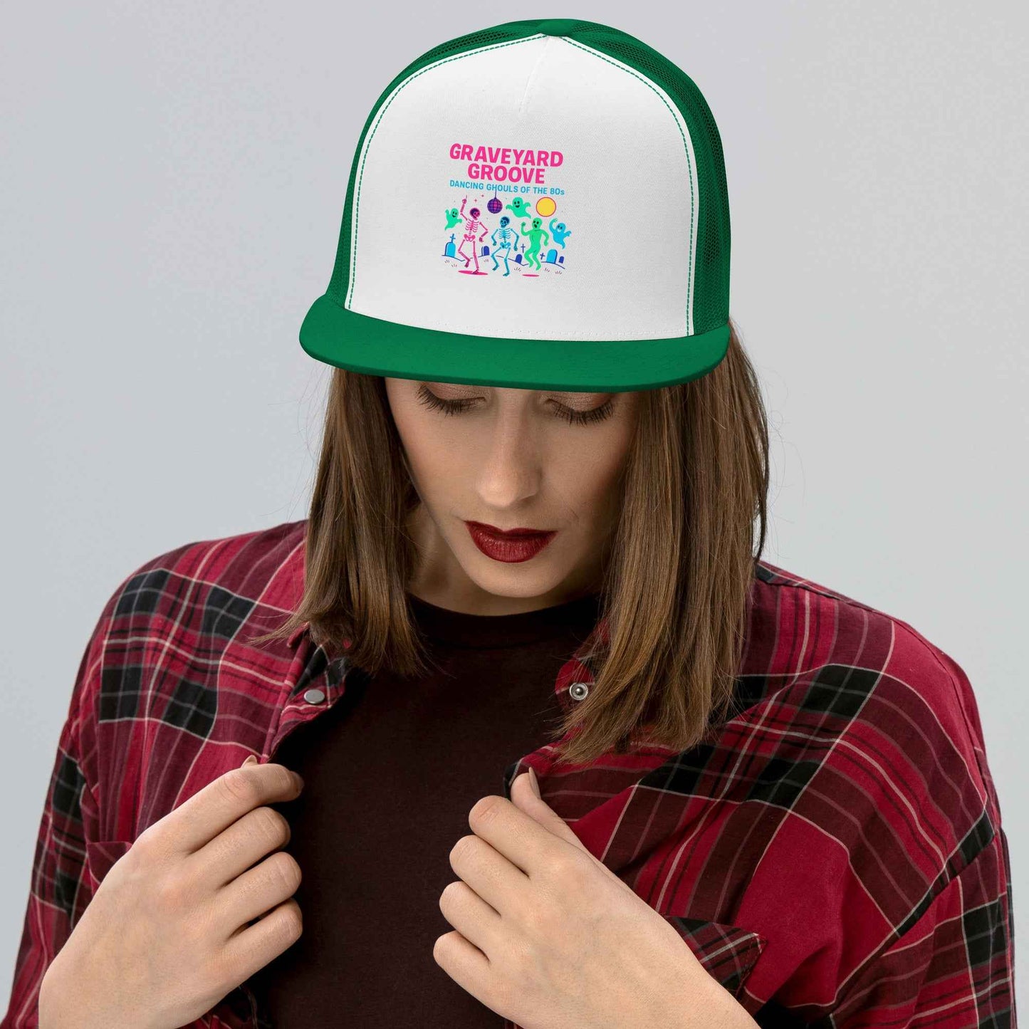 Graveyard Groove – Dancing Ghouls of the 80s Trucker Cap