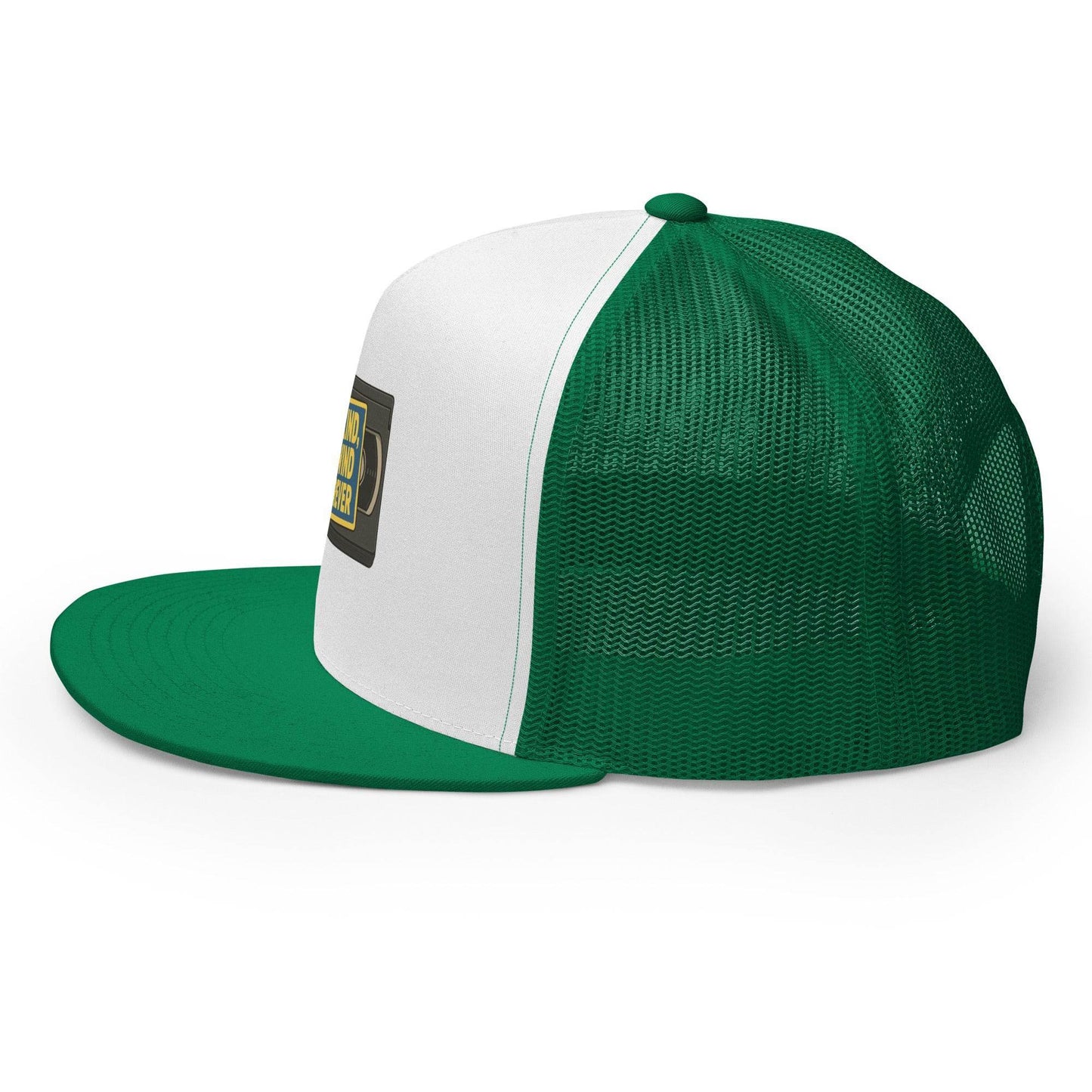 Be Kind, Rewind Forever Trucker Cap from Rare Plus Apparel – unique movie & pop culture inspired design.