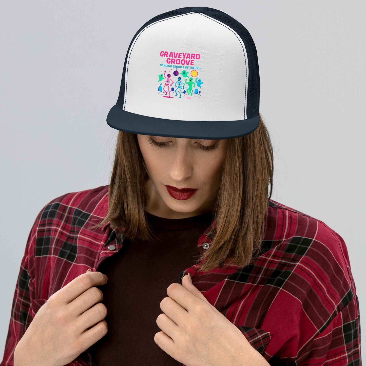 Graveyard Groove – Dancing Ghouls of the 80s Trucker Cap