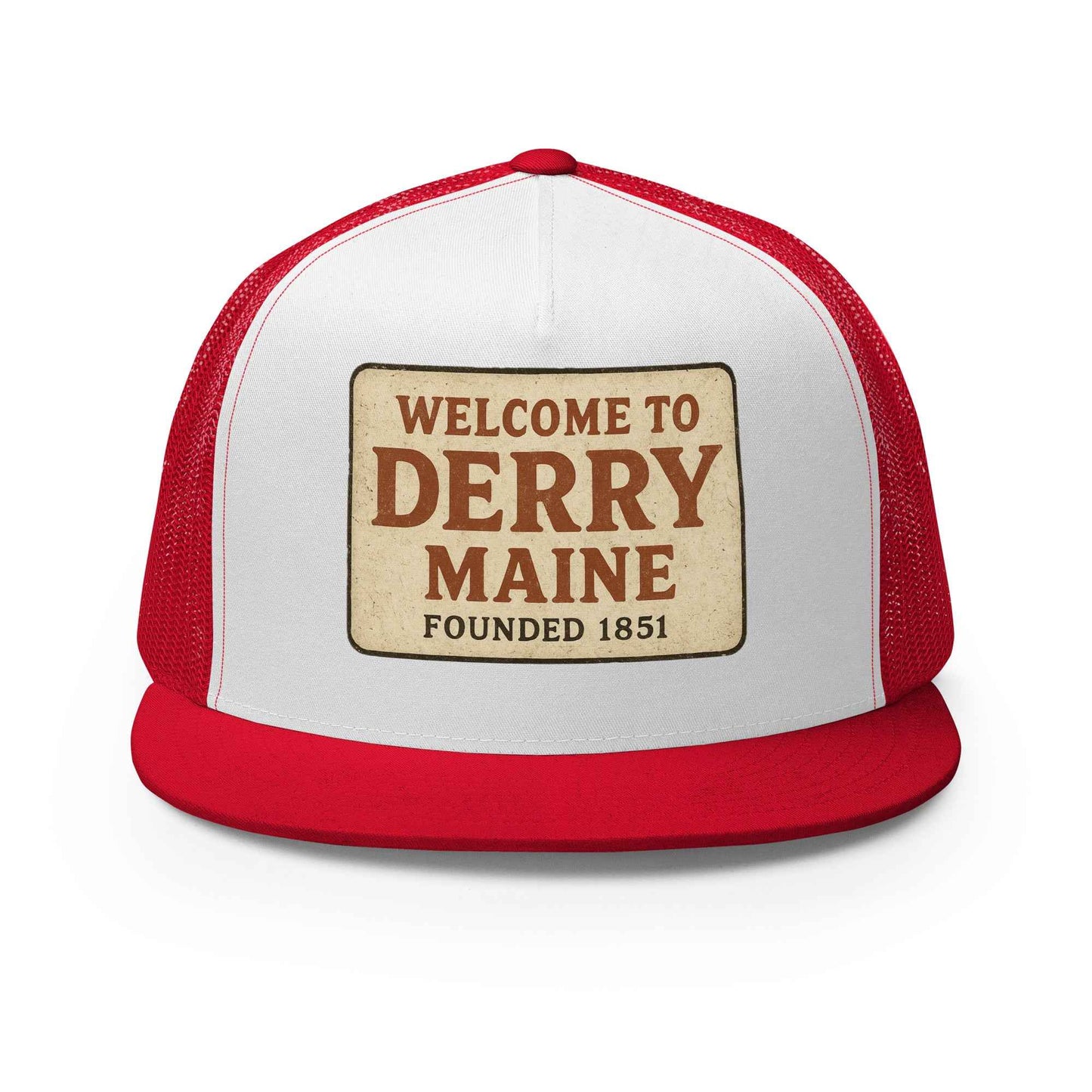 Welcome to Derry, Maine: Founded 1851 Cap Trucker Hat