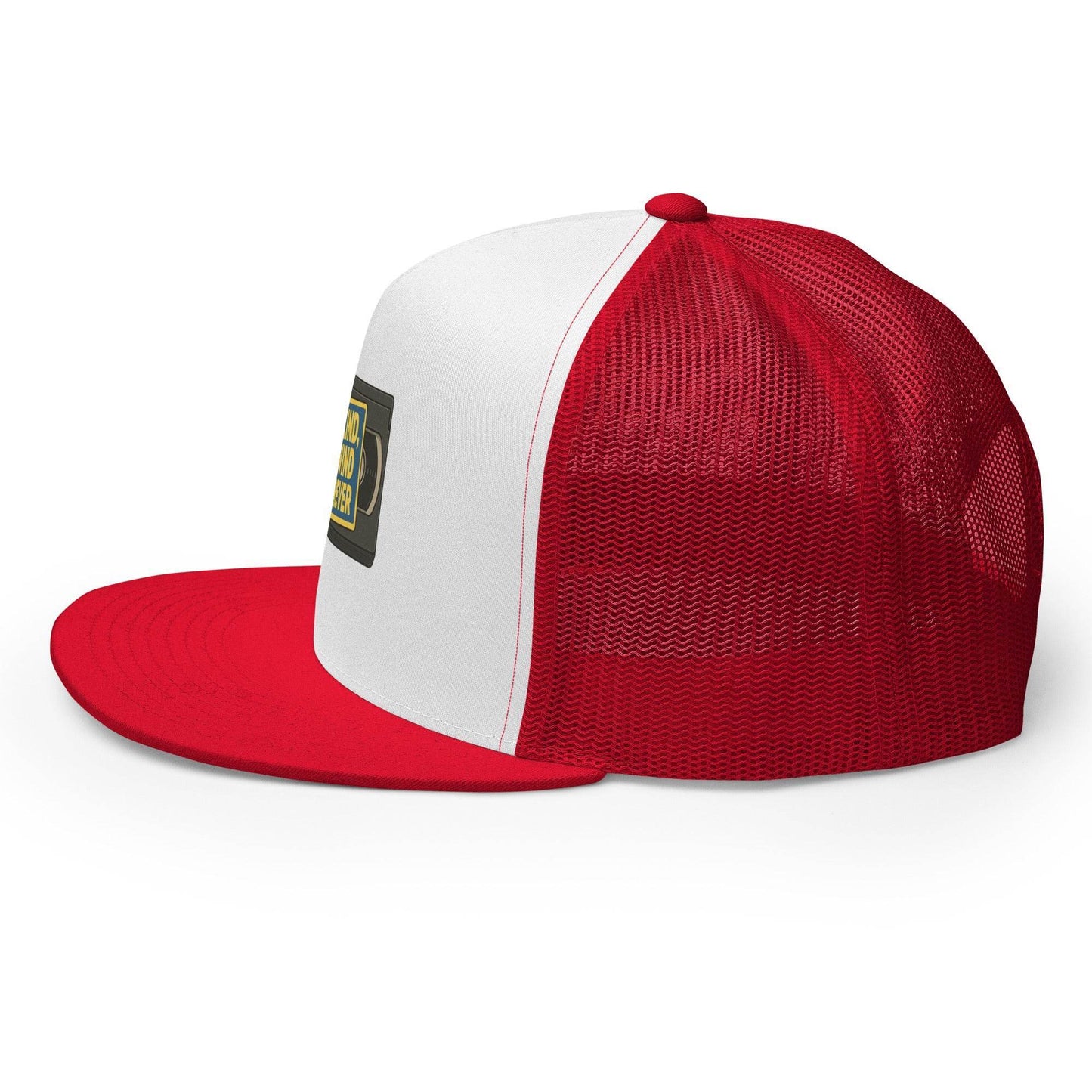 Be Kind, Rewind Forever Trucker Cap from Rare Plus Apparel – unique movie & pop culture inspired design.