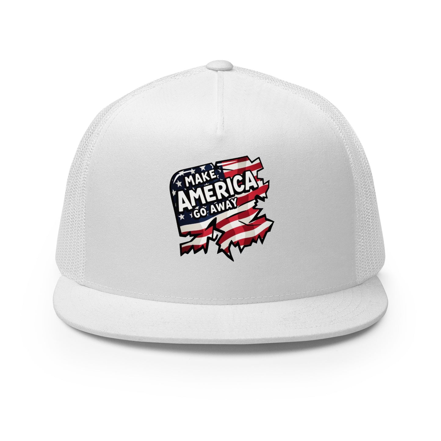 MAGA “Make America Go Away” Trucker Cap from Rare Plus Apparel – unique movie & pop culture inspired design.
