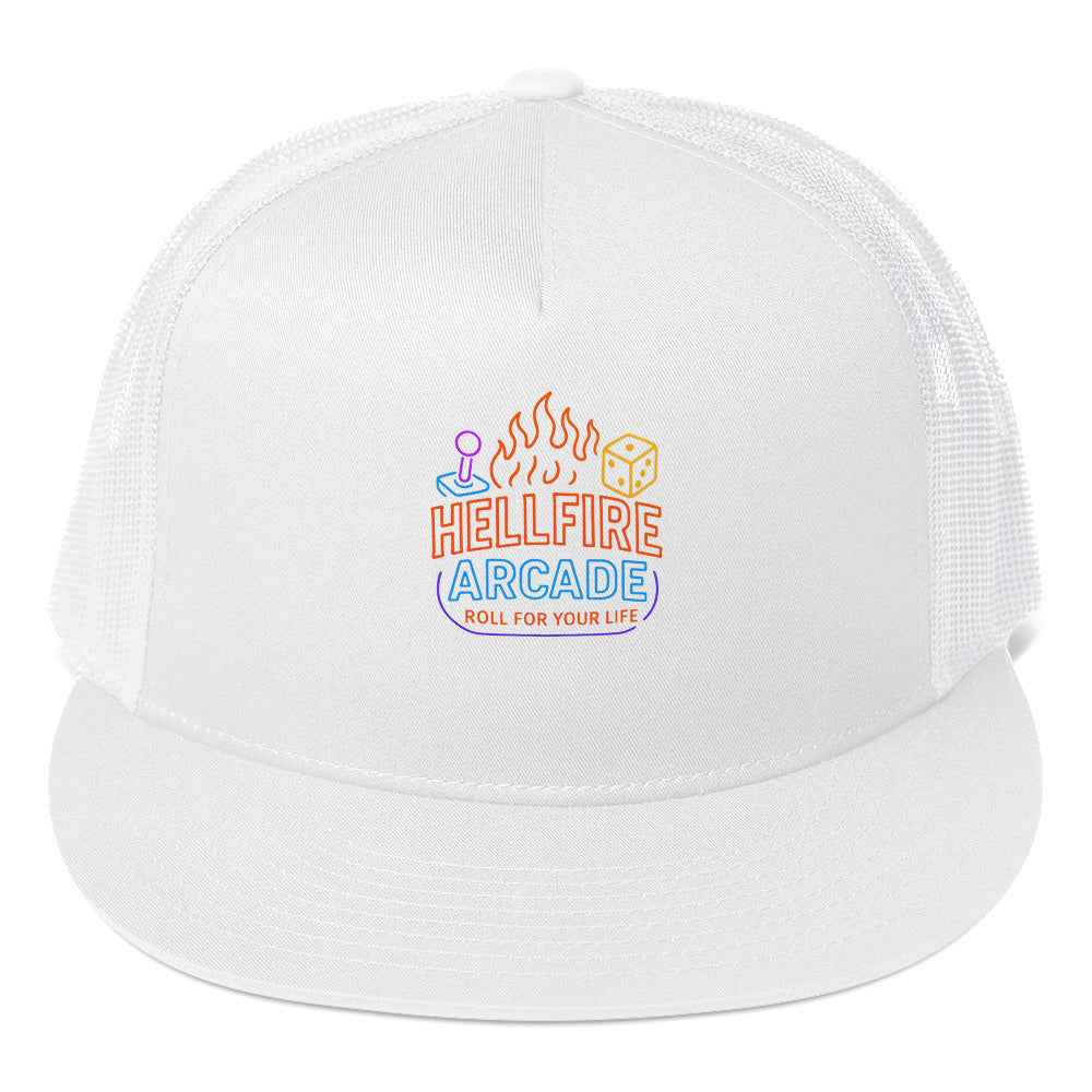 Hellfire Arcade — Hawkins’ Premier Gaming Den Trucker Cap