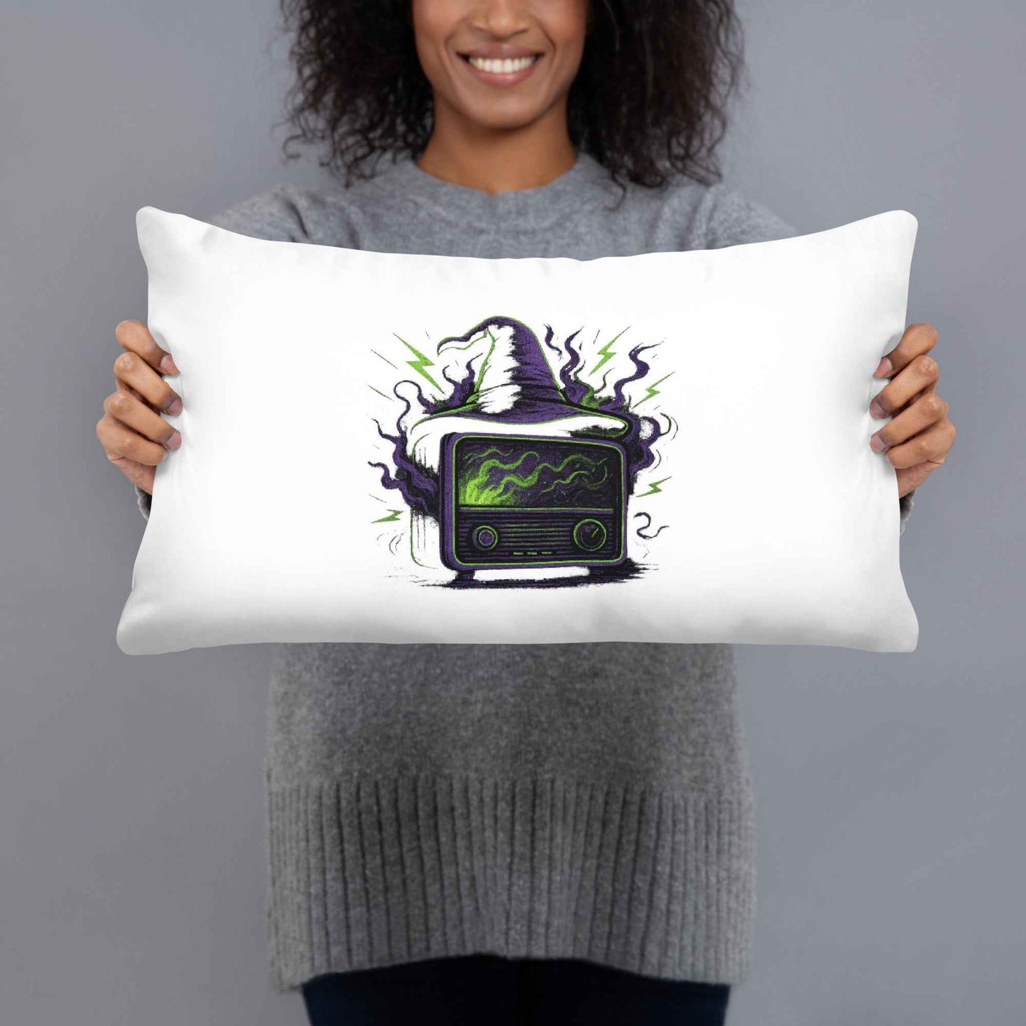 “Witching Hour Radio” Spells, Static & Screams Basic Pillow
