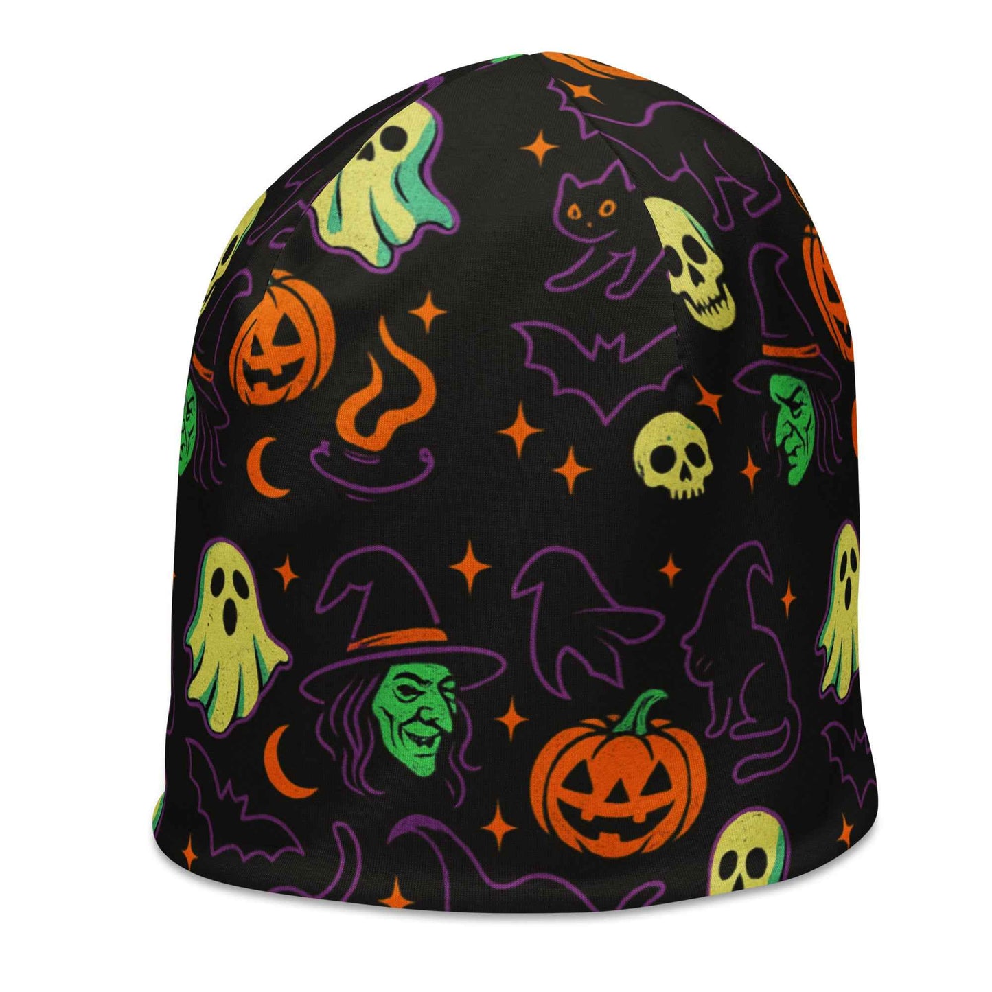 Haunted Halloween Havoc 80s Icon All-Over Print Beanie