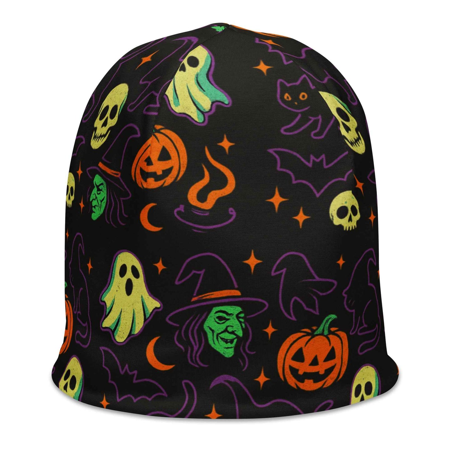 Haunted Halloween Havoc 80s Icon All-Over Print Beanie