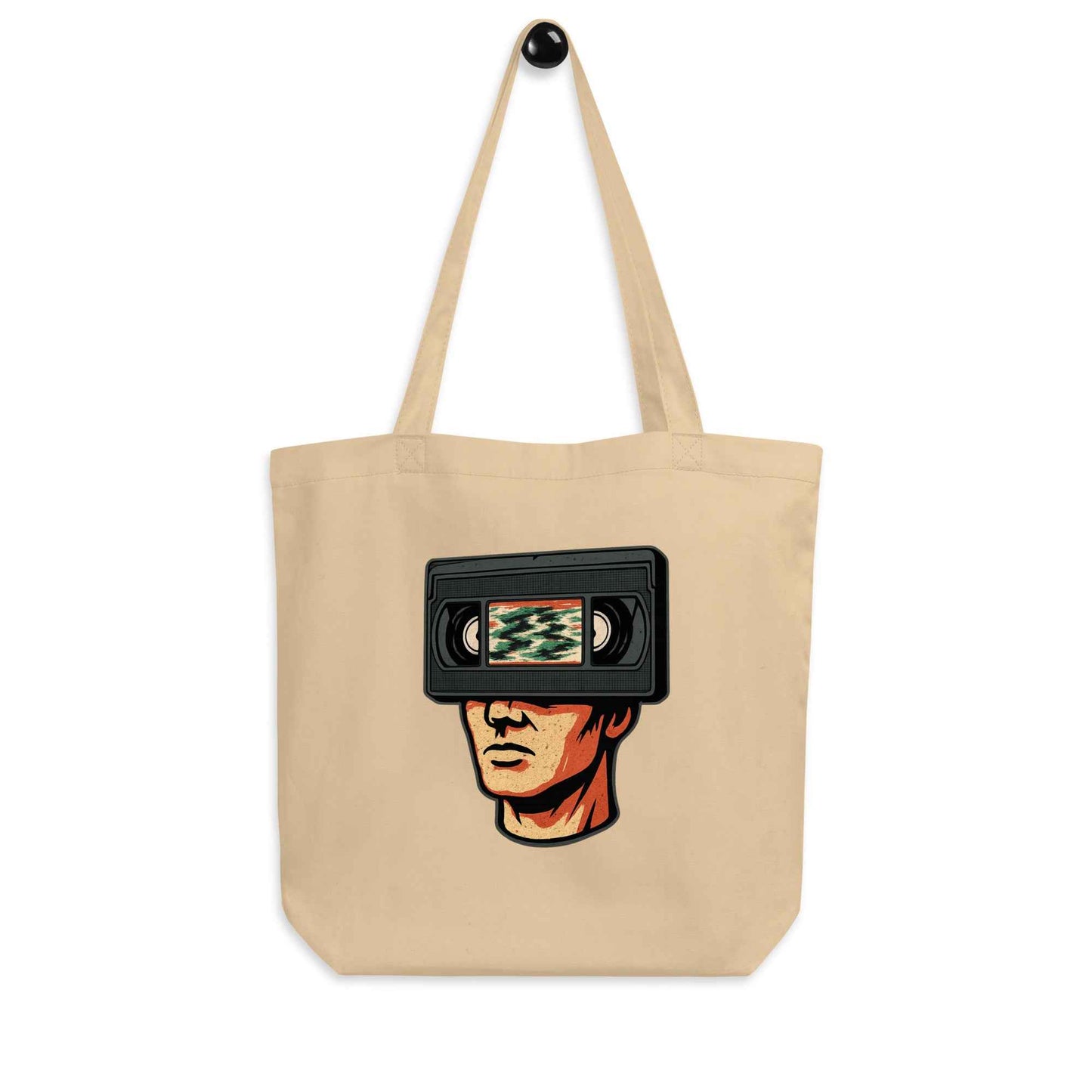 Tape Head Retro VHS Horror Design Eco Tote Bag
