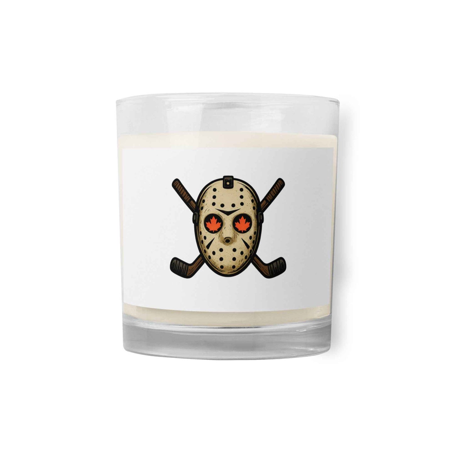 Hockey Mask Haunt Glass jar soy wax candle