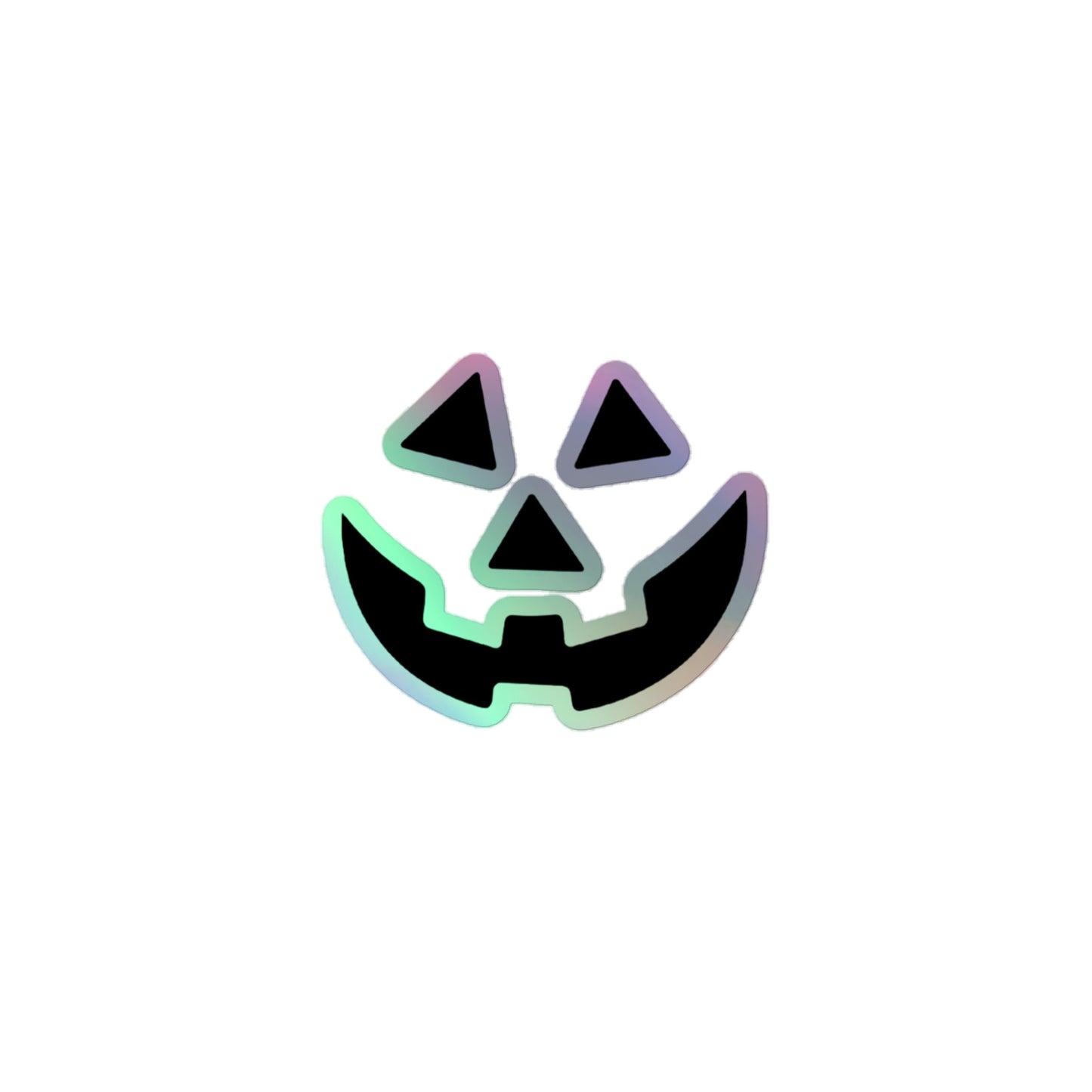 Traditional Jack-o'-Lantern Holographic stickers from Rare Plus Apparel – unique movie & pop culture inspired design.
