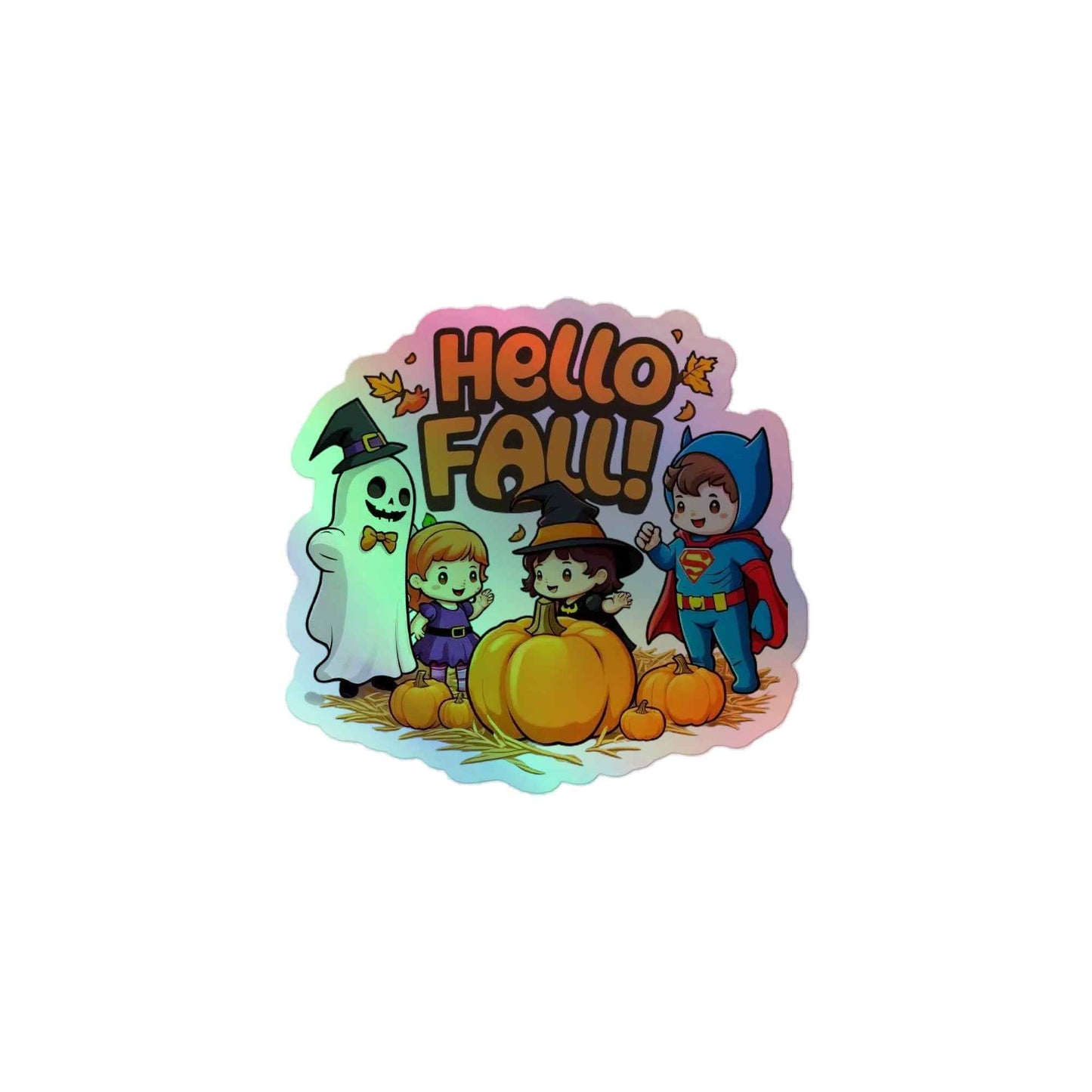 Hello Fall Holographic stickers