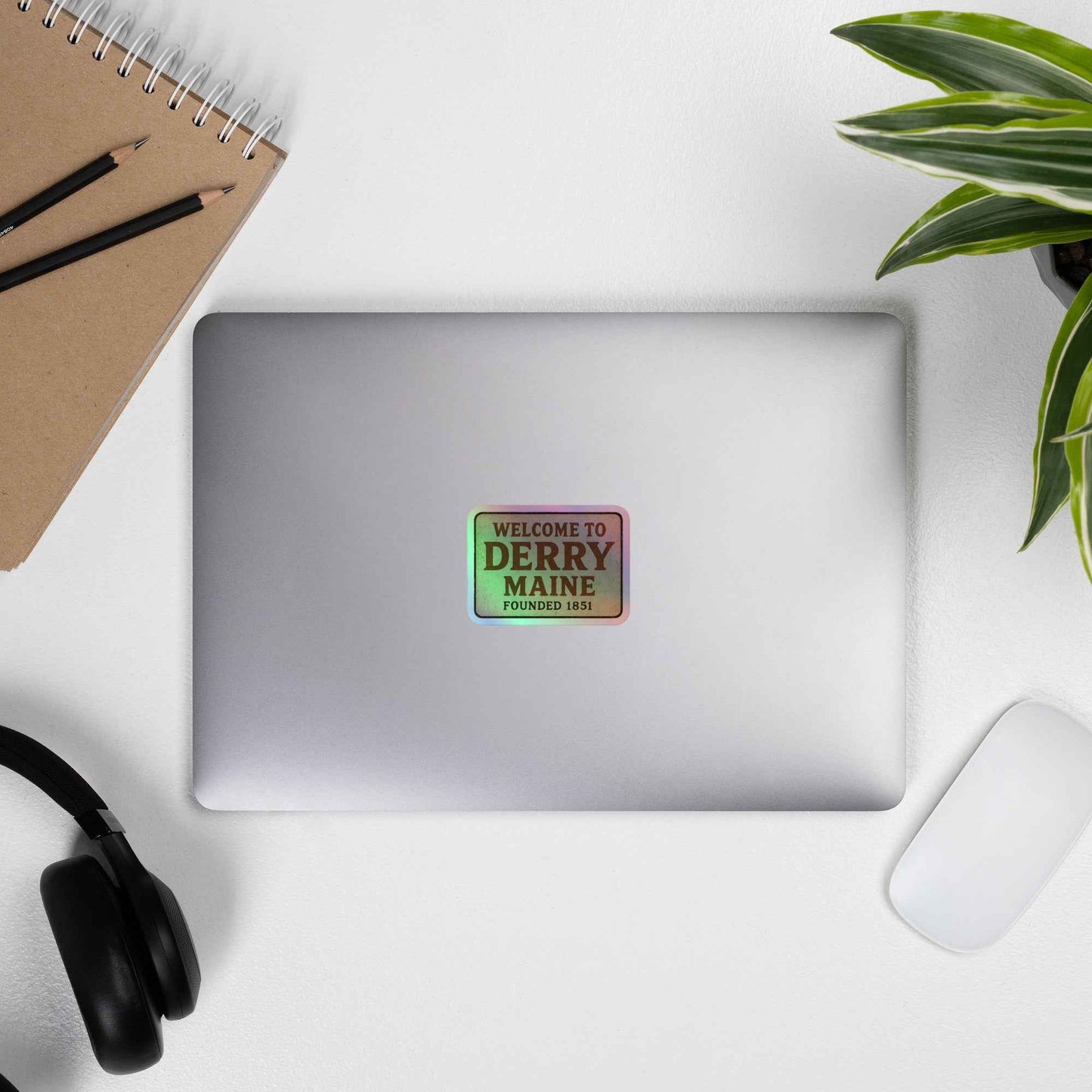 Welcome to Derry, Maine: Founded 1851 Holographic stickers