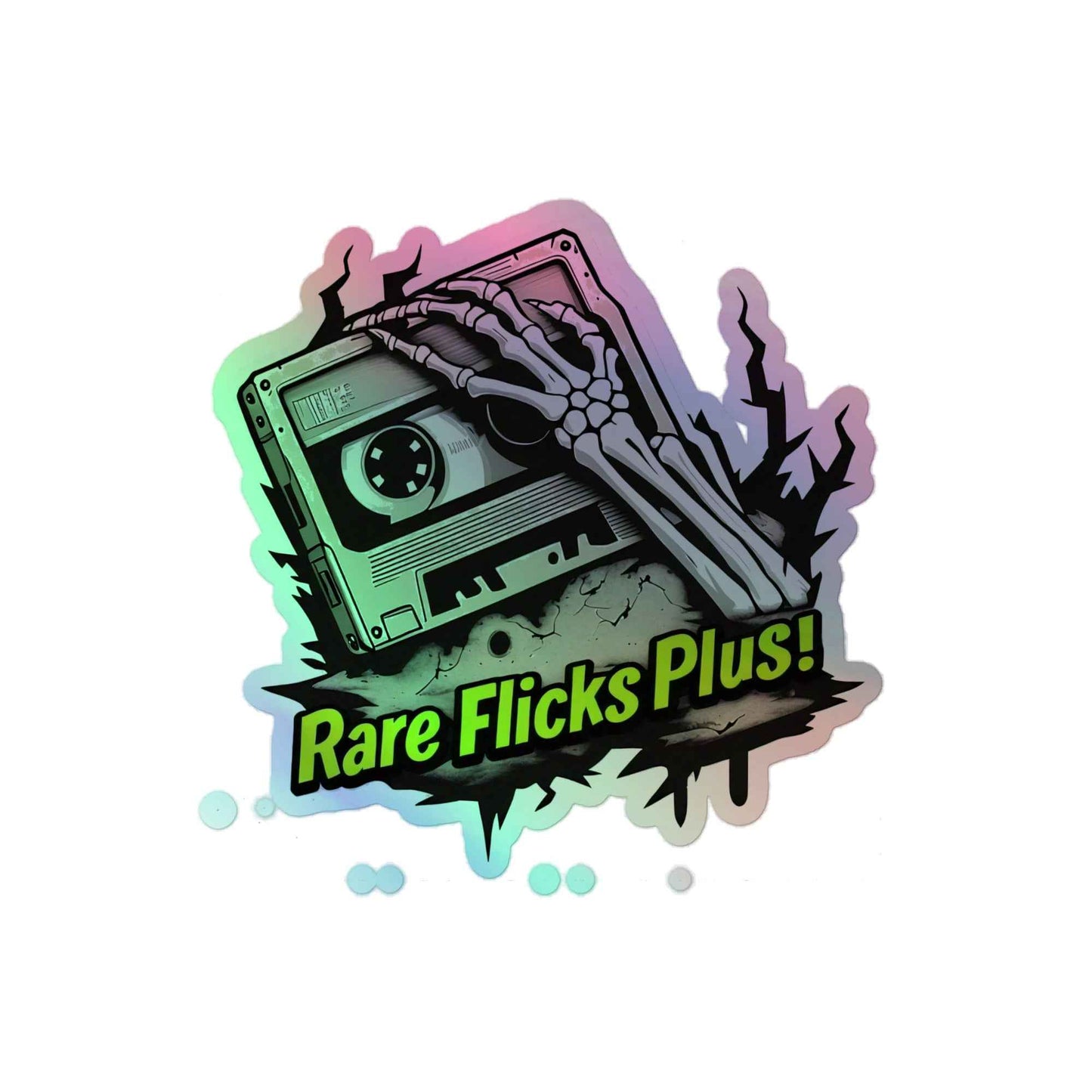 Rare Flicks Plus! Classic Logo Holographic stickers