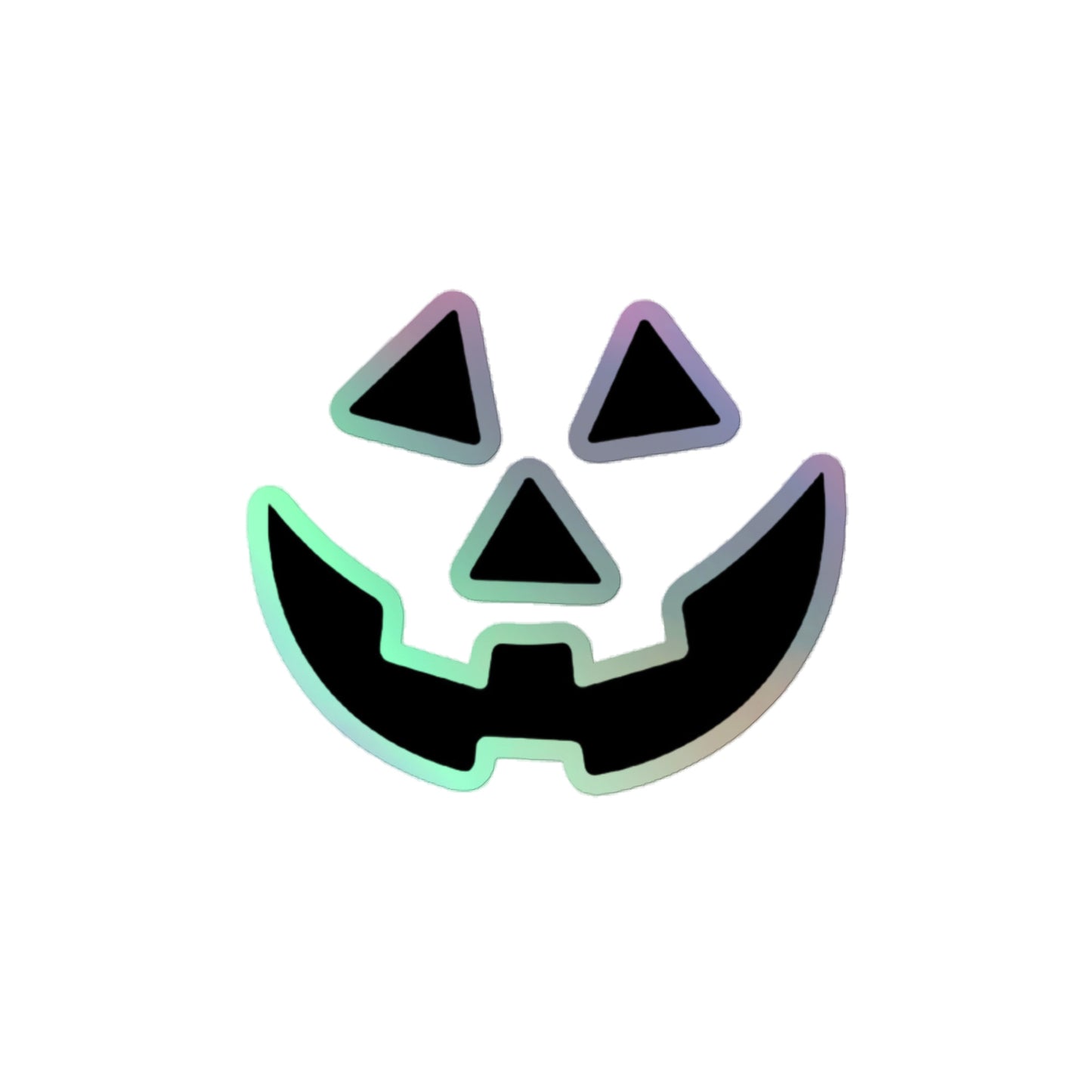 Traditional Jack-o'-Lantern Holographic stickers from Rare Plus Apparel – unique movie & pop culture inspired design.