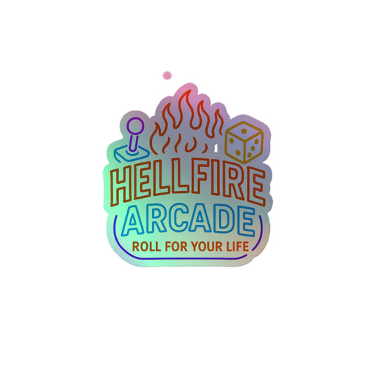 Hellfire Arcade — Hawkins’ Premier Gaming Den Holographic stickers