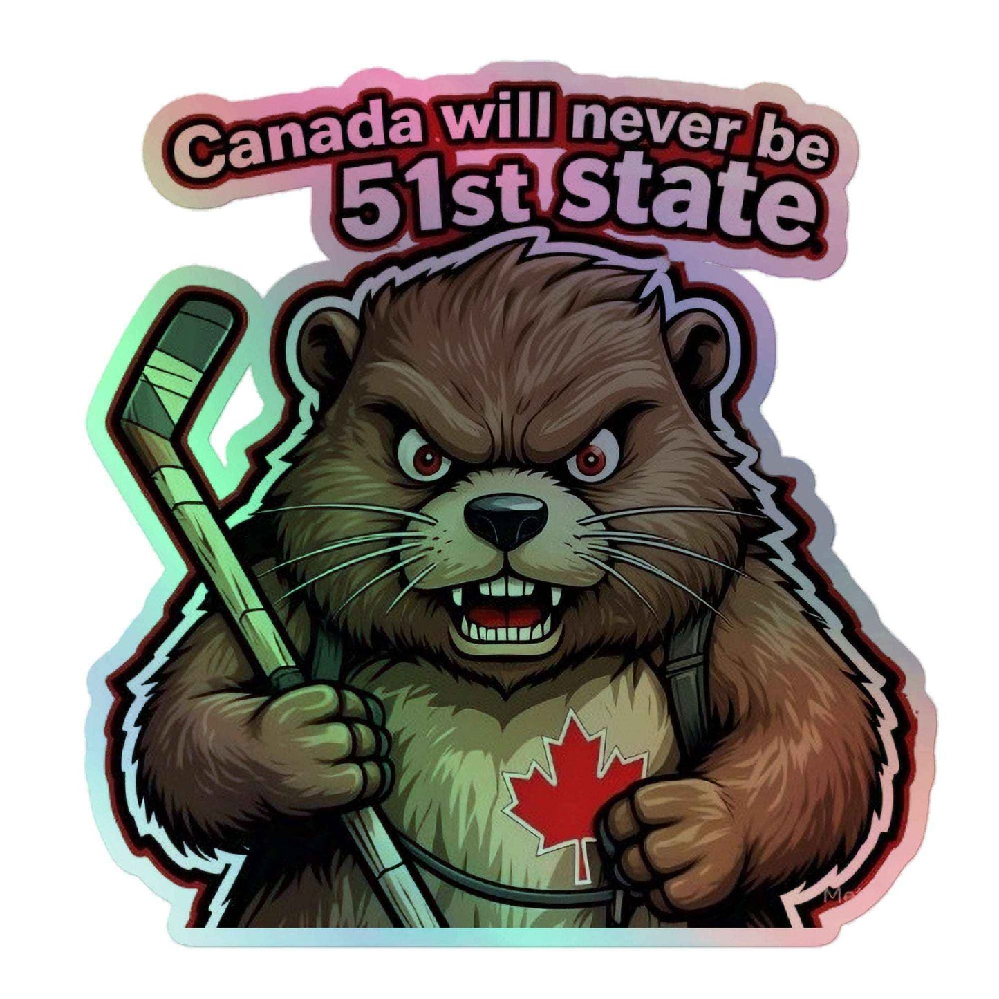 True North Tough Beaver Stickers – Durable Holographic Designs that Stand Out