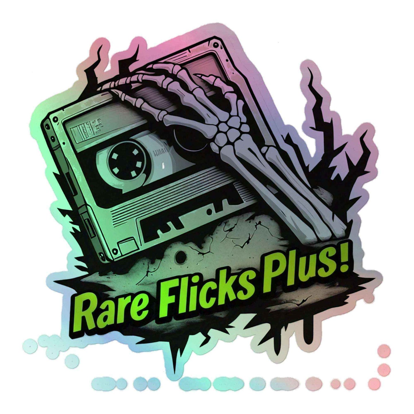 Rare Flicks Plus! Classic Logo Holographic stickers