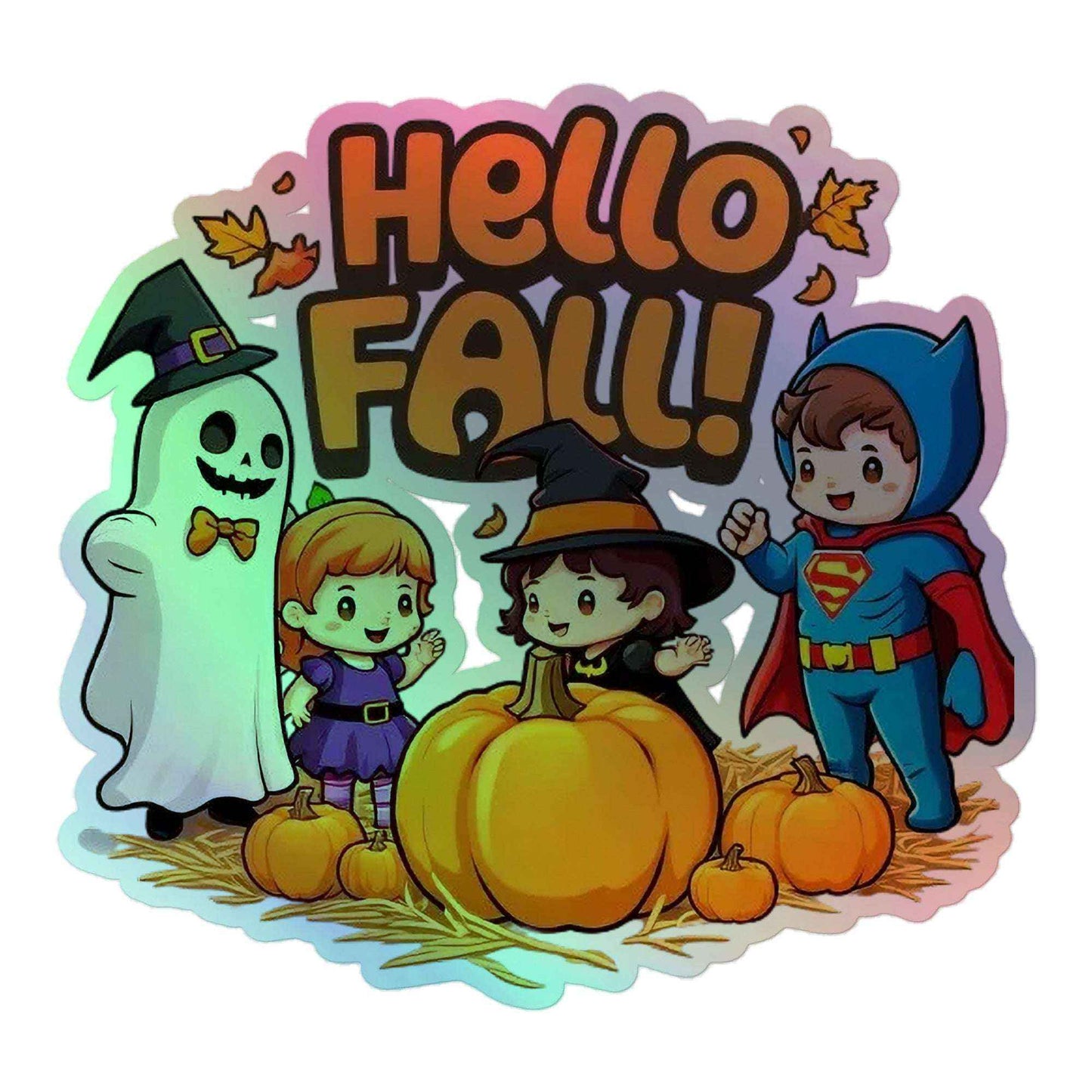 Hello Fall Holographic stickers