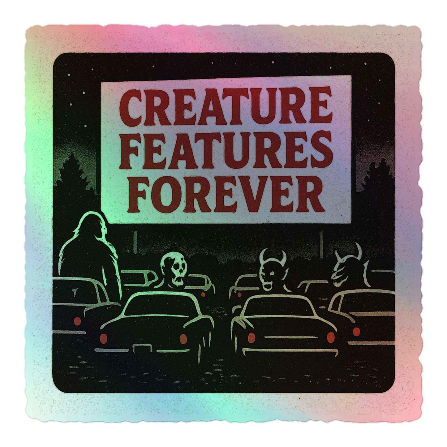 Creature Features Forever Holographic stickers