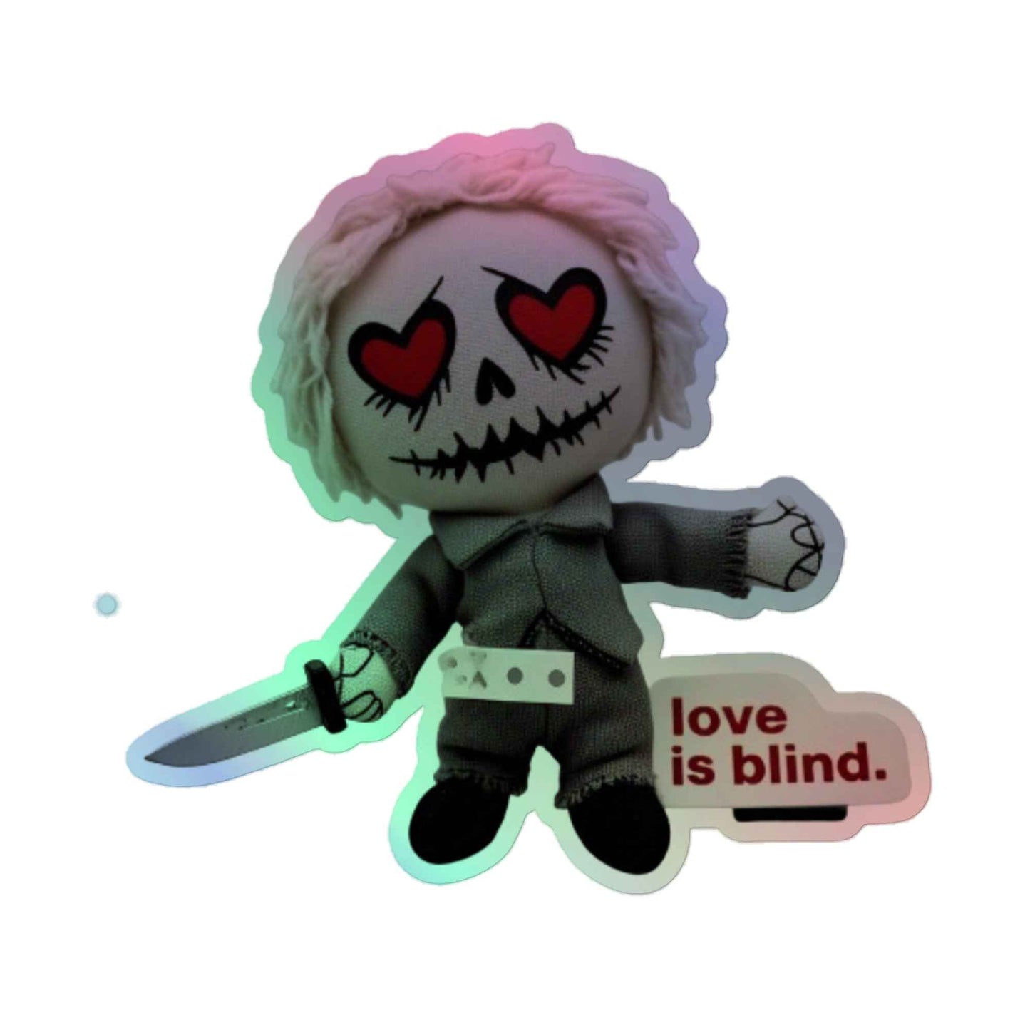 Heart Eyes! Love is Blind Holographic stickers