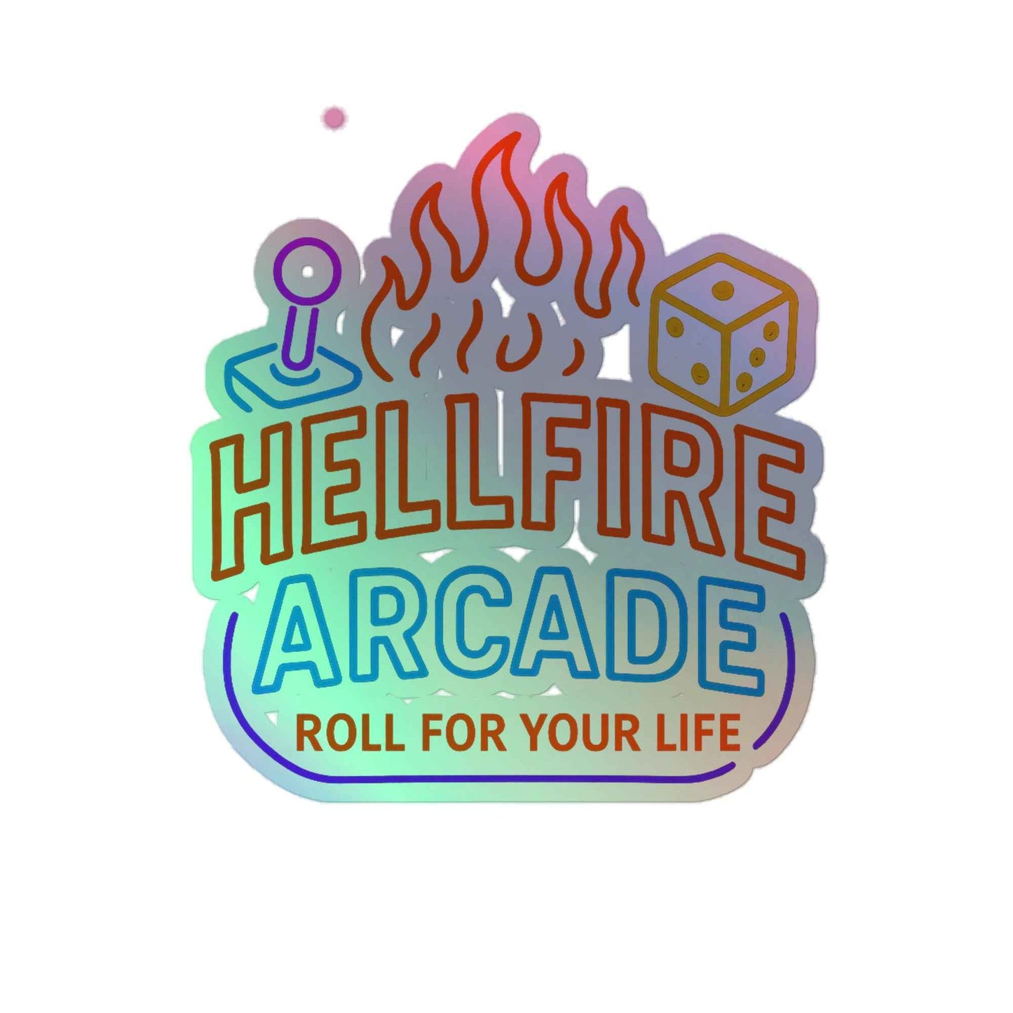 Hellfire Arcade — Hawkins’ Premier Gaming Den Holographic stickers