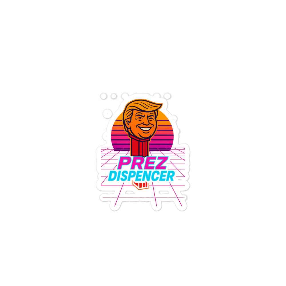 Prez Dispencer – Retro 80s Parody Bubble-free stickers