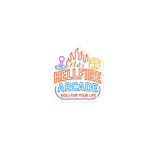 Hellfire Arcade — Hawkins’ Premier Gaming Den Bubble-free stickers