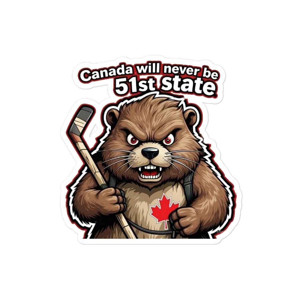 True North Tough Beaver Bubble-free Stickers - Durable & Weatherproof Design
