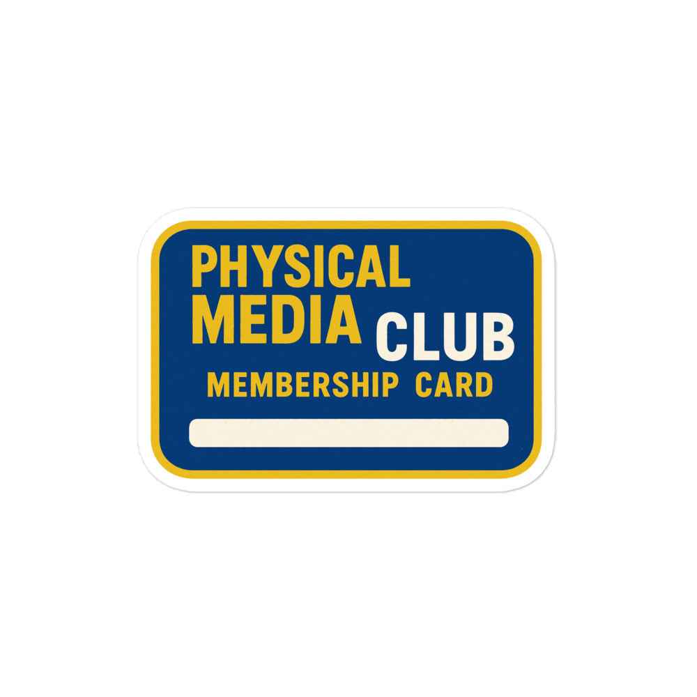 Physical Media Club Bubble-free stickers