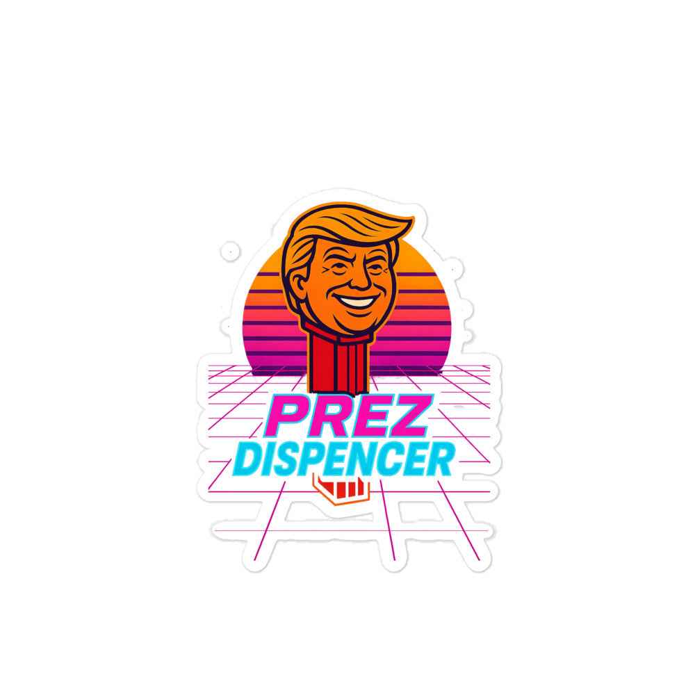 Prez Dispencer – Retro 80s Parody Bubble-free stickers