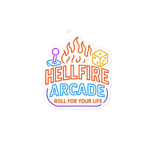 Hellfire Arcade — Hawkins’ Premier Gaming Den Bubble-free stickers