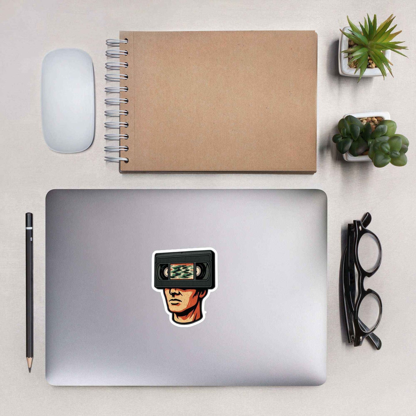Tape Head VHS Retro Design: Bubble-free stickers