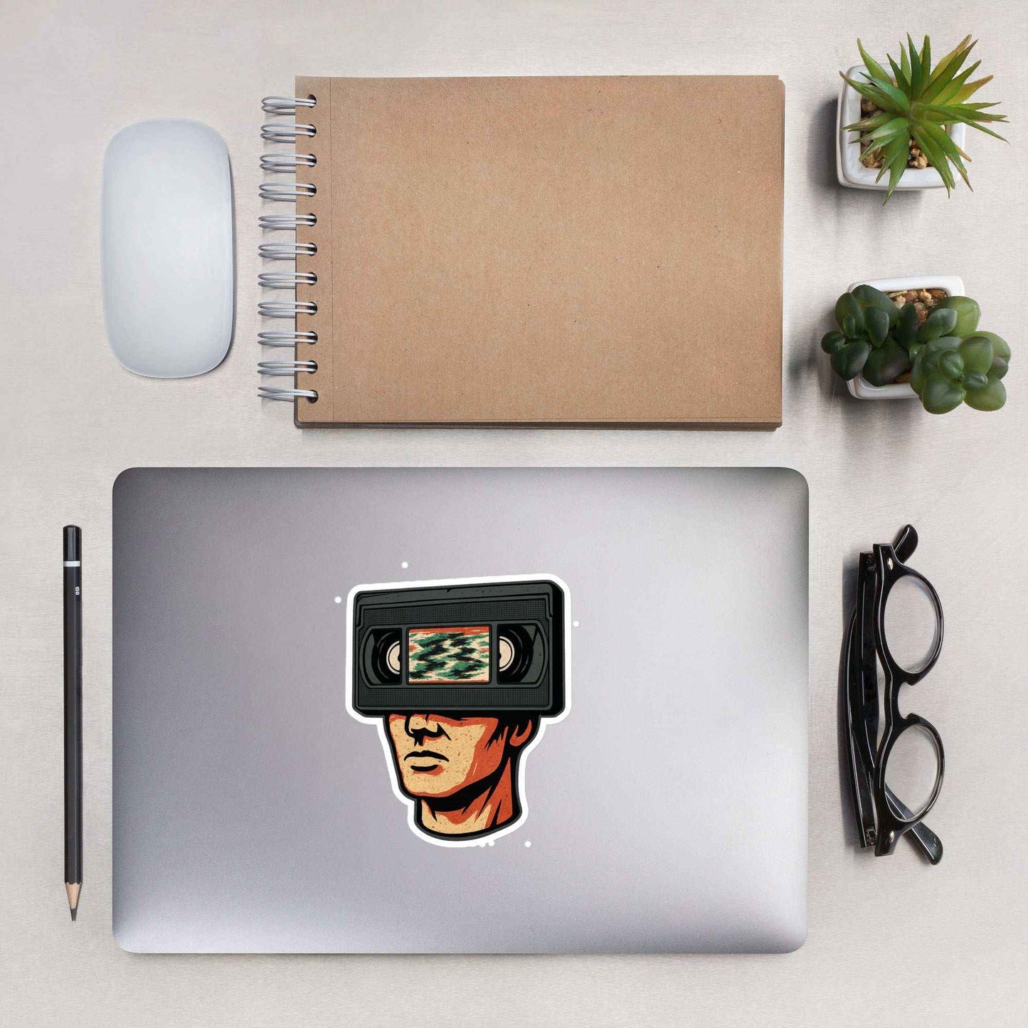Tape Head VHS Retro Design: Bubble-free stickers