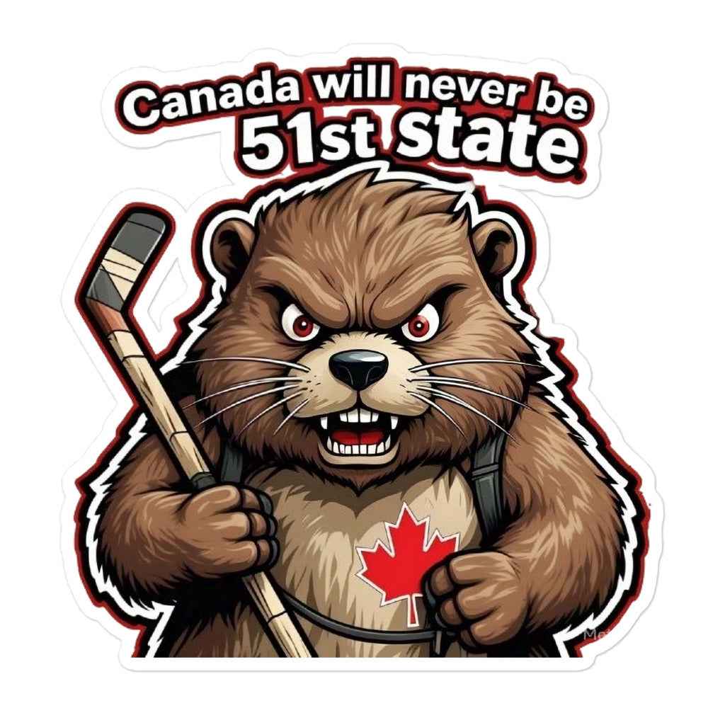 True North Tough Beaver Bubble-free Stickers - Durable & Weatherproof Design