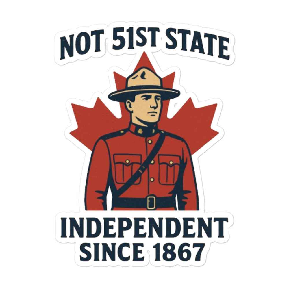 Not 51st State Mountie Bubble-free stickers