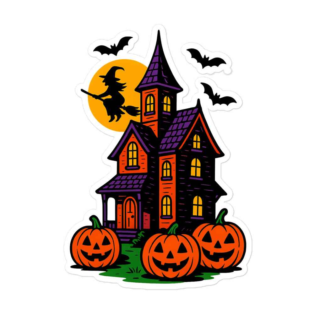 Haunted Halloween House Bubble-free stickers
