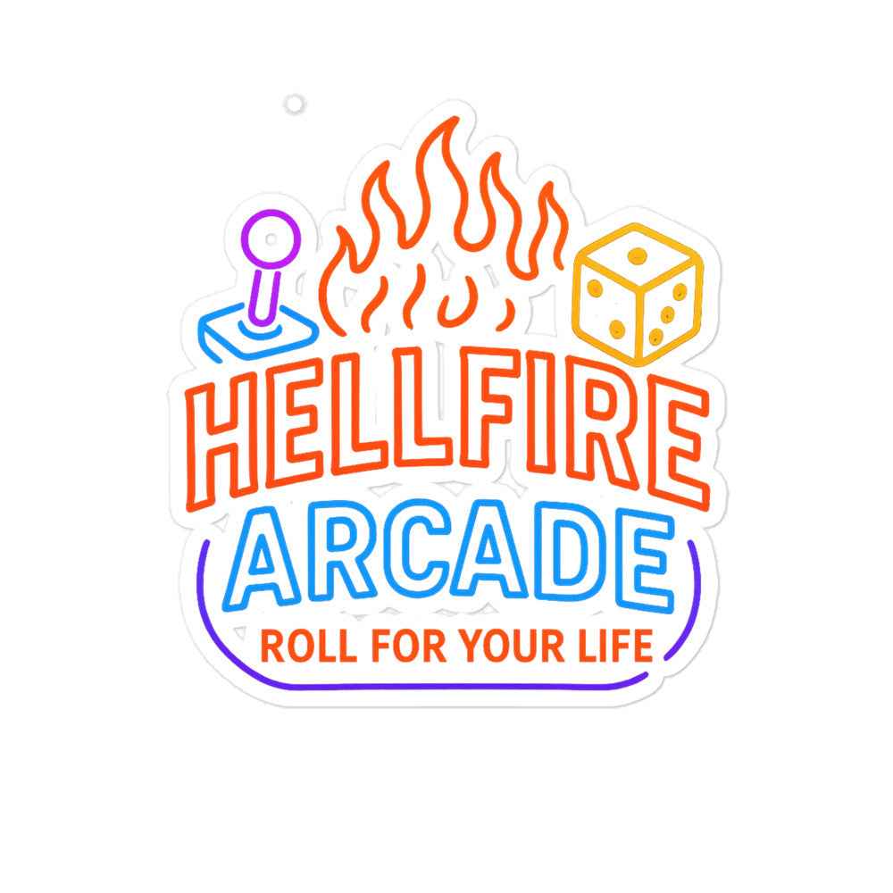 Hellfire Arcade — Hawkins’ Premier Gaming Den Bubble-free stickers