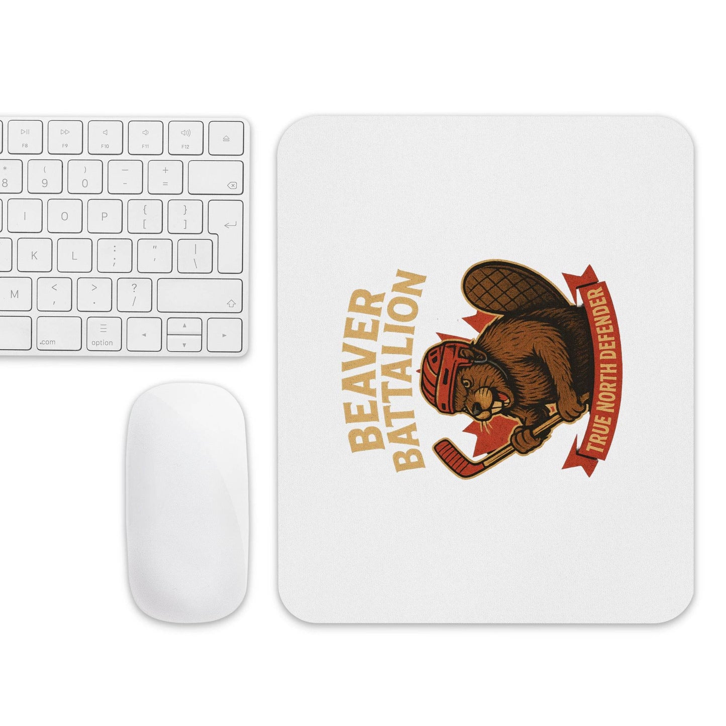 Beaver Battalion – True North Defender Mouse pad from Rare Plus Apparel – unique movie & pop culture inspired design.