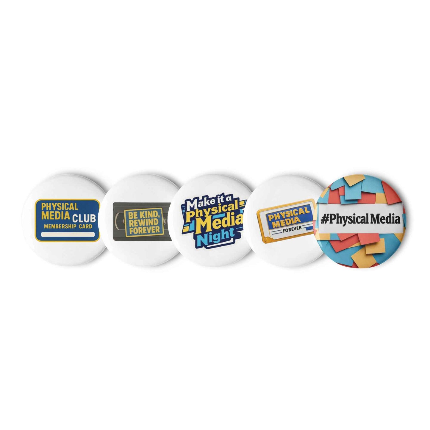 Retro Rewind Pin Set - Nostalgic VHS & Movie Collector Pins for Ultimate Fans